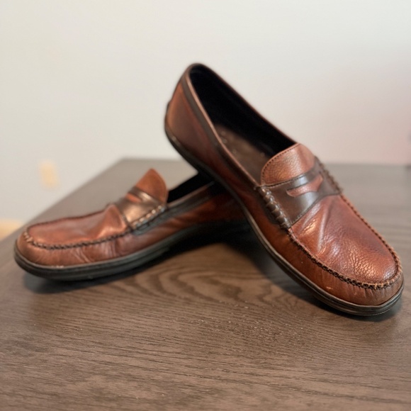 Cole Haan Country Mens Shoes Brown Dress Leather Moc Toe Loafers Sz 11 1/2‎ main image 6